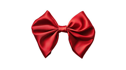 A vibrant red ribbon bow that adds a festive and elegant touch to any gift wrapping isolated on white background or transparent png 