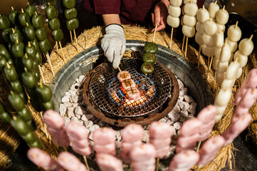 Mitarashi Dango – Traditional Japanese Sweet Rice Dumplings with Sweet Soy Glaze