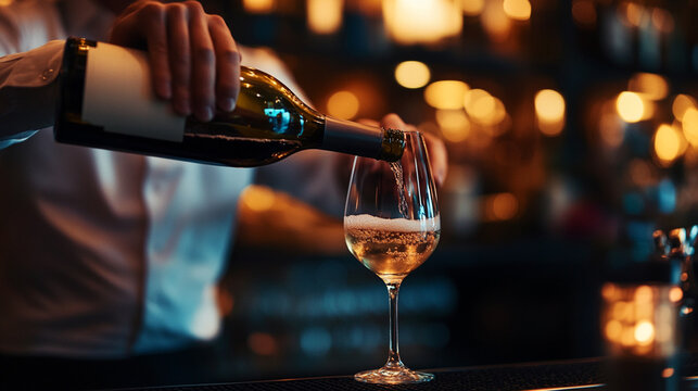 Pouring a Glass of Red Wine