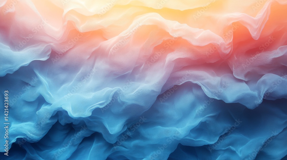 Poster fluid abstract with flowing colors: a gradient dreamscape in motion