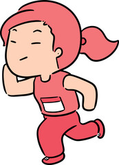 Illustration of woman running
