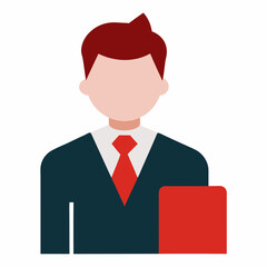 man with vote box vector silhouette illustration isolated on white background