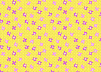 背景 タイル レトロな花のような十字模様