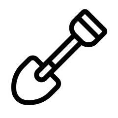 Shovel Line Icon. Single icon, line vector icon