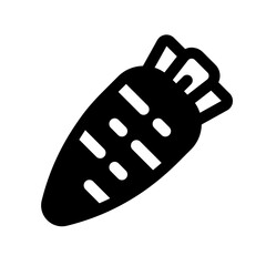 Carrot Glyph Icon. Single icon, glyph vector icon