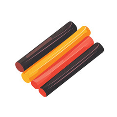 A Very Simple flat 2D icon of a licorice branch isolated on a white background, vector, flat design, animation design, simple flat 2D icon, minimalist design, clipart design, EPS, vector