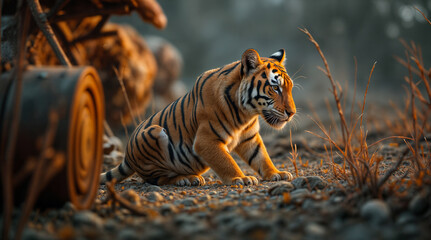 Fototapeta premium tiger in the wild