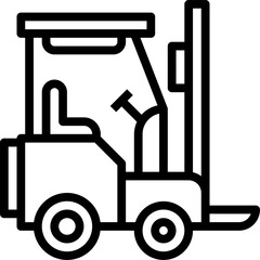 forklift illustration on a white background     