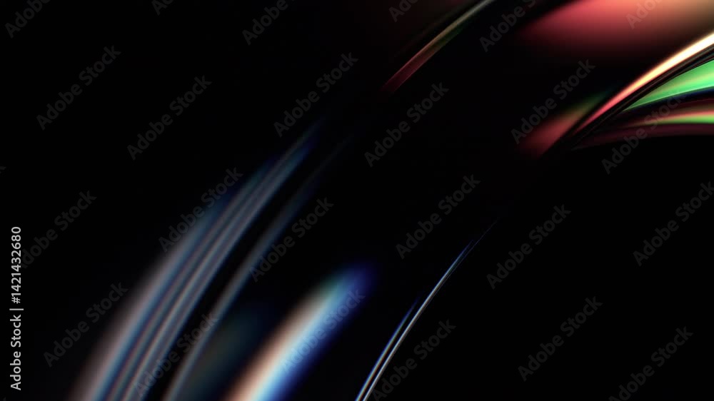 Poster abstract animation, background with color refraction effect, 4k seamless looped video, 3d render