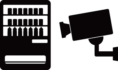 防犯カメラ　自販機　アイコン