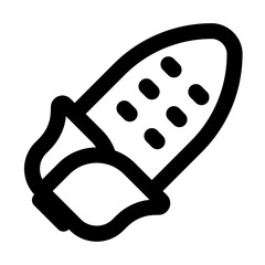 Corn Simple Line Icon. Single icon, line vector icon