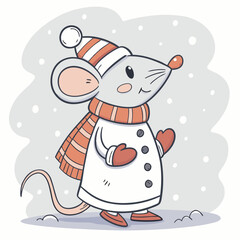 Mouse in Snowman Costume – Winter Wonderland