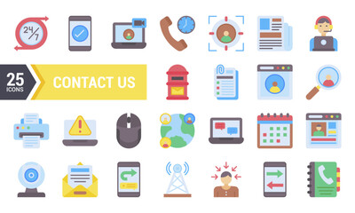 25 Contact Us Icons for Website and App Design.