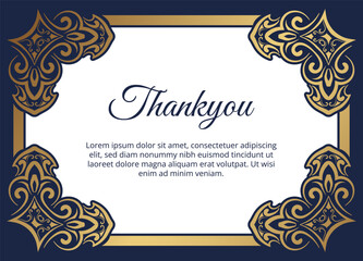 thank you card with luxury frame