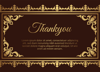 thank you card with luxury frame