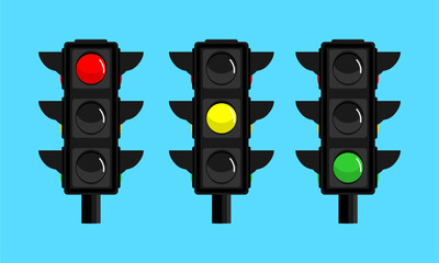 vector traffic light icon image illustration isolated