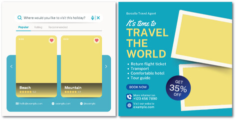 Inspiring Travel App Interface with Special Discount Vacation Package Offer