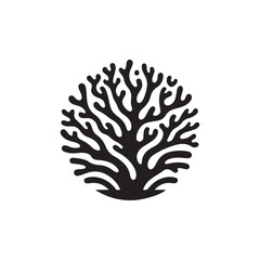 coral vector silhouette clip art illustration