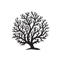 coral vector silhouette clip art illustration