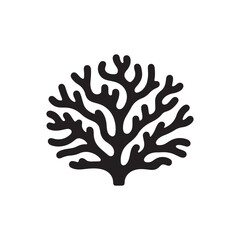 coral vector silhouette clip art illustration