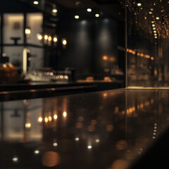 Dark-themed luxury business background with soft bokeh lights, modern corporate style