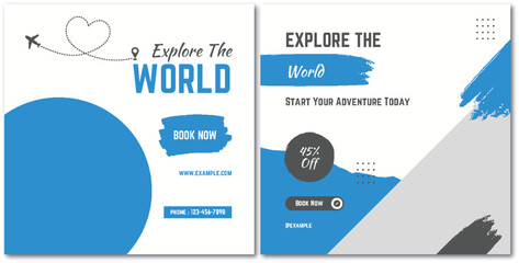 Adventure awaits: stunning travel template design for global explorations