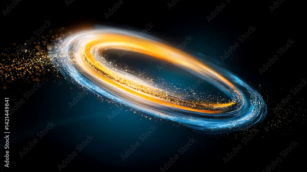 Aufkleber dynamic cosmic swirl action outer space abstract art dark background close-up energy and motion conc