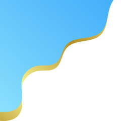 Light Blue Gold Corner