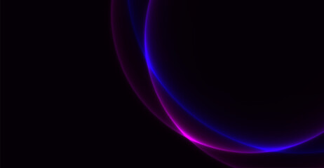 Abstract Dark Art with Glowing Purple and Blue Curves for Modern Designs and Presentations, Ideal for Digital Backgrounds and Creative Projects