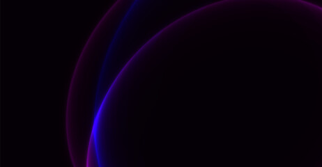 Abstract Neon Curves on Black Background: Evoking Modern Art, Dynamic Motion and Future Tech, Perfect for Digital Designs and Artistic Compositions