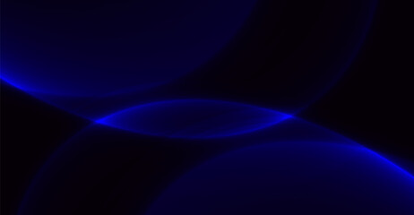 Elegant Dark Blue Circular Intersections: Modern Digital Art with Glowing Edges, Minimalist Graphic Design for Tech Backgrounds and Creative Projects