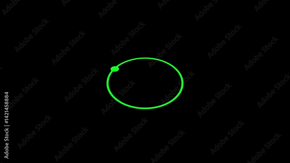 Poster loading animation , circle dot loading 4k on black background