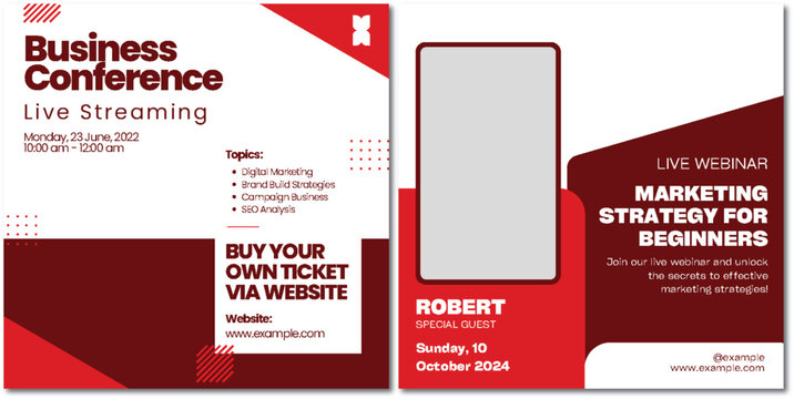 Professional Business Conference and Marketing Webinar Promotion Graphic