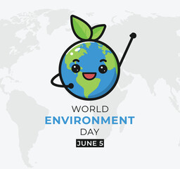 World environment day poster. Earth day concept design. Vector illustration design.