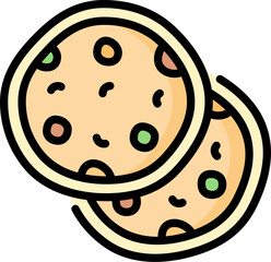 naan (1) illustration on a white background     