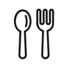 spoon and fork vector illustration