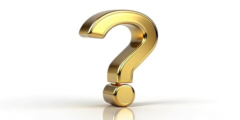 Naklejka premium Gold 3D Question Mark Fashion Photography: Luxury, Mystery, Editorial Style