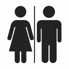 Male and female Toilet icon symbol vector illustration silhouette