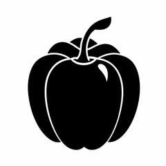 capsicum silhouette icon on white background