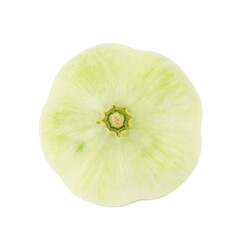 Isolated light green chayote squash with smooth skin