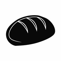 Obraz premium loaf silhouette icon on white background