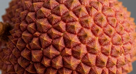 Fototapeta premium Detailed Botanical Close Up of Lychee Fruit Skin Texture and Seed Arrangement in High Resolution with Sharp Focus and Natural Light