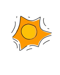 Vector of sun element