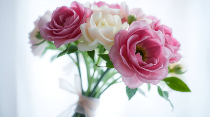 bouquet of pink roses