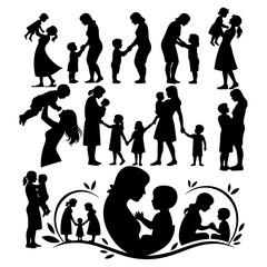 Mom Baby Silhouette