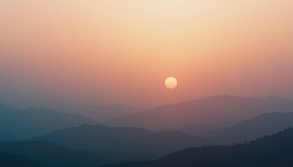 sunrise in the mountains