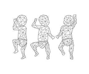 Babies, Geometric babies, human baby, Geometric baby logo, baby logo, lowpoly baby art, baby art logo, geometric lowpoly human baby, lying babies, babies icon,