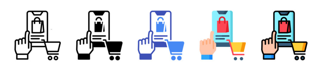 Mobile Shopping Icon
