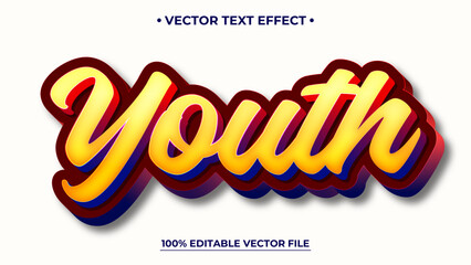 Editable Retro Vintage Bold Text Effect Lettering graphic style