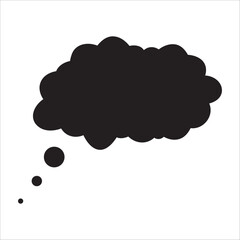 Think bubble isolated icon. Vector illustration